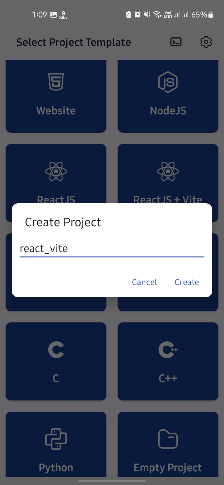 Screenshot CodeSpace - AcuteCoder